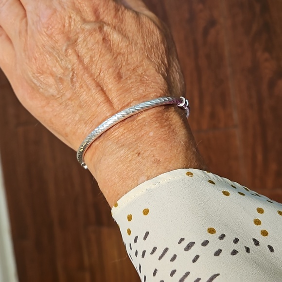 Sterling Bangle Bracelet - Picture 5 of 7